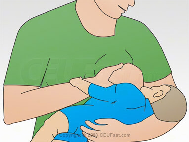 graphic showing cradle hold