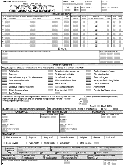 page 1 of form idss 2221A
