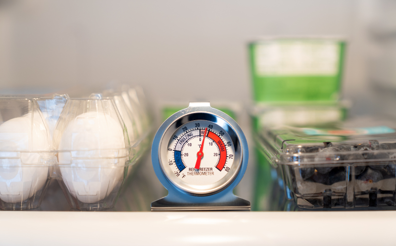 photo of refrigerator thermometer